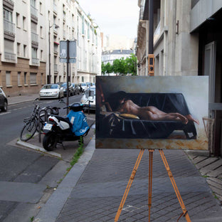 Original art for sale at UGallery.com | Matin by John Kelly | $3,000 | oil painting | 23.5' h x 36' w | photo 3
