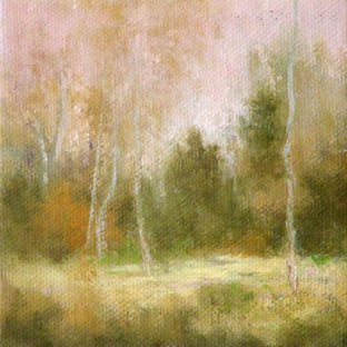 Original art for sale at UGallery.com | November Light by Gail Greene | $75 | oil painting | 4' h x 4' w | photo 1