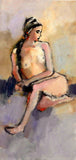Original art for sale at UGallery.com | Nude by Mary Pratt | $525 | oil painting | 24' h x 12' w | thumbnail 1