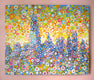 Original art for sale at UGallery.com | New York in Circles by Natasha Tayles | $850 | acrylic painting | 20' h x 24' w | thumbnail 3