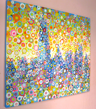 Original art for sale at UGallery.com | New York in Circles by Natasha Tayles | $850 | acrylic painting | 20' h x 24' w | photo 2