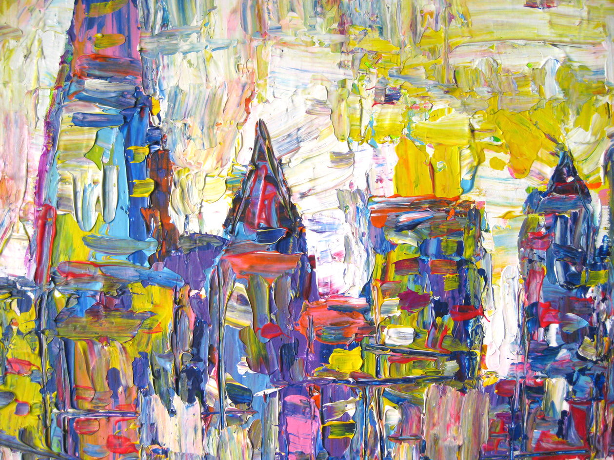 New York Skyline by Natasha Tayles |  Closeup View of Artwork 