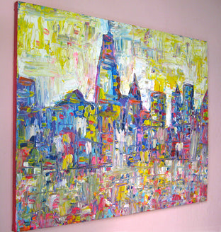 Original art for sale at UGallery.com | New York Skyline by Natasha Tayles | $675 | acrylic painting | 22' h x 28' w | photo 2