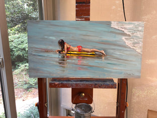 Original art for sale at UGallery.com | Reflections of Summer by Faye Vander Veer | $1,050 | oil painting | 12' h x 24' w | photo 3