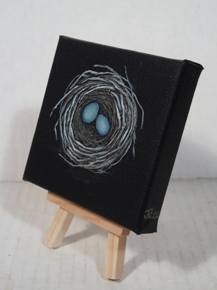 Original art for sale at UGallery.com | Nest, Blue Eggs by Jennifer Ross | $75 | acrylic painting | 4' h x 4' w | photo 2