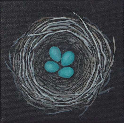 Nest, Turquoise Eggs by Jennifer Ross |  Artwork Main Image 