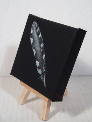 Original art for sale at UGallery.com | Woodpecker Feather by Jennifer Ross | $75 | acrylic painting | 4' h x 4' w | photo 2