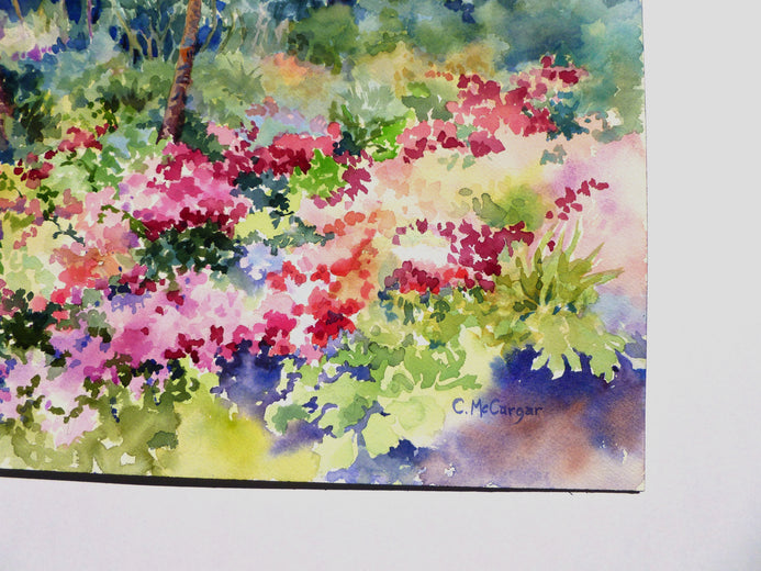 Oasis by Catherine McCargar |  Side View of Artwork 