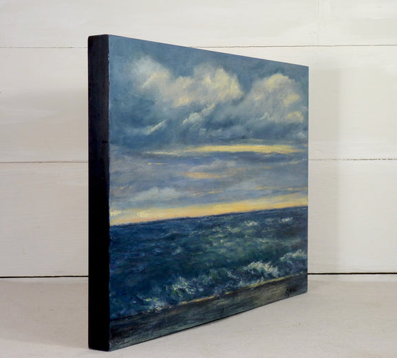 Ocean No. 4 by Elizabeth Garat |  Side View of Artwork 