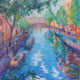 Original art for sale at UGallery.com | Lost in Reflections by Oksana Johnson | $1,150 | oil painting | 16' h x 16' w | thumbnail 1
