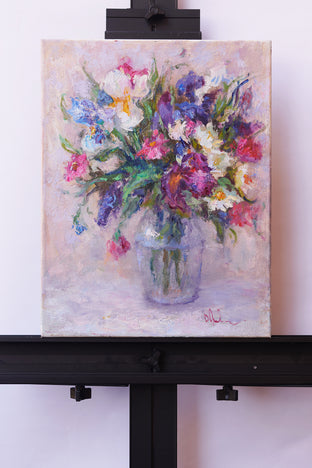 Original art for sale at UGallery.com | Spring Bouquet by Oksana Johnson | $1,000 | oil painting | 18' h x 14' w | photo 3