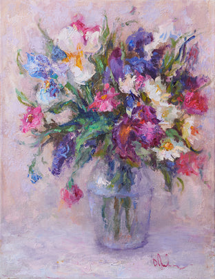 Original art for sale at UGallery.com | Spring Bouquet by Oksana Johnson | $1,000 | oil painting | 18' h x 14' w | photo 1