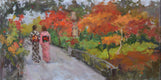 Original art for sale at UGallery.com | The Leaves Are Changing by Oksana Johnson | $1,300 | oil painting | 12' h x 24' w | thumbnail 1