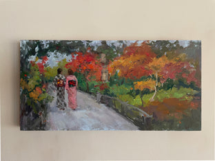 The Leaves Are Changing by Oksana Johnson |  Side View of Artwork 