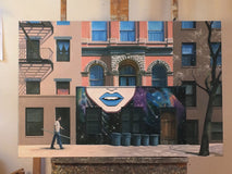 Original art for sale at UGallery.com | On St Marks Place by Nick Savides | $3,700 | oil painting | 24' h x 36' w | thumbnail 3