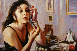 Original art for sale at UGallery.com | The Girl in the Mirror by Onelio Marrero | $700 | oil painting | 12' h x 16' w | photo 4