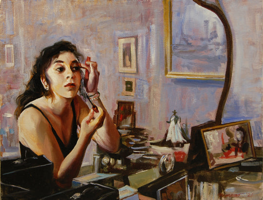 絵画 Mirror_Oil No.4 The Girl in the Mirror by Onelio Marrero - oil painting