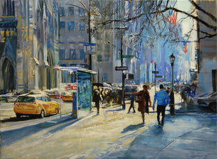 Original art for sale at UGallery.com | 58th And 5th by Onelio Marrero | $1,150 | oil painting | 18' h x 24' w | photo 1