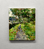 Original art for sale at UGallery.com | A Path at Glendalough by Onelio Marrero | $525 | oil painting | 10' h x 8' w | thumbnail 3