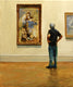 Original art for sale at UGallery.com | Admiring Picasso by Onelio Marrero | $525 | oil painting | 10' h x 8' w | thumbnail 1