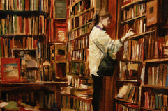 Original art for sale at UGallery.com | Among The Collectibles by Onelio Marrero | $600 | oil painting | 11' h x 14' w | thumbnail 4