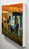 Original art for sale at UGallery.com | Art Deco Bistro by Onelio Marrero | $900 | oil painting | 14' h x 18' w | thumbnail 2