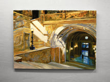 Original art for sale at UGallery.com | Boston Public Library Grand Staircase by Onelio Marrero | $1,150 | oil painting | 18' h x 24' w | thumbnail 3