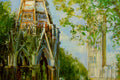 Original art for sale at UGallery.com | Buxton Memorial Fountain by Onelio Marrero | $1,125 | oil painting | 18' h x 24' w | thumbnail 4
