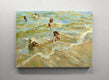 Original art for sale at UGallery.com | Children Along the Seashore by Onelio Marrero | $1,125 | oil painting | 18' h x 24' w | thumbnail 3
