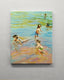 Original art for sale at UGallery.com | Children at Low Tide by Onelio Marrero | $575 | oil painting | 14' h x 11' w | thumbnail 3