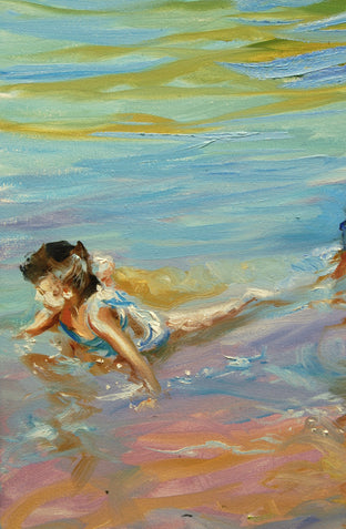 Children at Low Tide by Onelio Marrero |   Closeup View of Artwork 