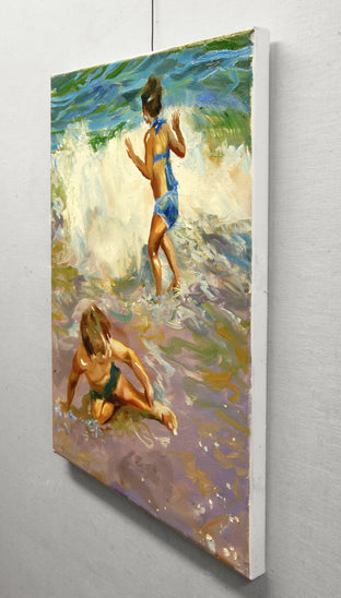 Original art for sale at UGallery.com | Children in the Rollers by Onelio Marrero | $575 | oil painting | 14' h x 11' w | photo 2