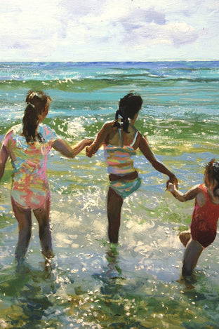 Original art for sale at UGallery.com | Children in the Sunlight by Onelio Marrero | $1,000 | oil painting | 20' h x 16' w | photo 4