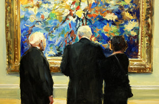 Original art for sale at UGallery.com | Critics and Jurors by Onelio Marrero | $1,000 | oil painting | 16' h x 20' w | photo 4