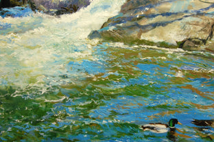 Ducks near the Chute in Boonton by Onelio Marrero |   Closeup View of Artwork 