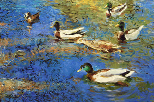 Ducks on the River by Onelio Marrero |   Closeup View of Artwork 