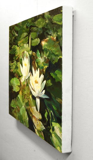 Original art for sale at UGallery.com | Early Morning Light on Water Lilies by Onelio Marrero | $1,000 | oil painting | 16' h x 20' w | photo 2