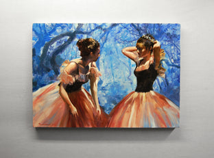 Original art for sale at UGallery.com | Enchanted Forest Dance by Onelio Marrero | $1,275 | oil painting | 20' h x 28' w | photo 3