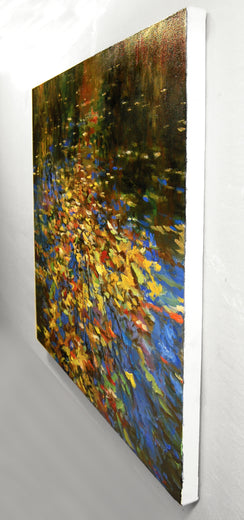 Fallen Oak and Maple Leaves by Onelio Marrero |  Side View of Artwork 