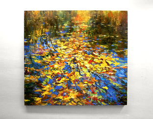 Original art for sale at UGallery.com | Fallen Oak and Maple Leaves by Onelio Marrero | $2,050 | oil painting | 30' h x 32' w | photo 3