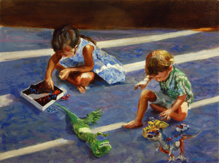 Original art for sale at UGallery.com | Favorite Toys by Onelio Marrero | $1,125 | oil painting | 18' h x 24' w | photo 1