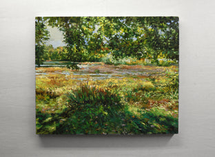 Original art for sale at UGallery.com | Fox Pond by Onelio Marrero | $1,250 | oil painting | 22' h x 26' w | photo 3