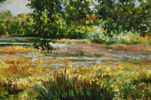 Original art for sale at UGallery.com | Fox Pond by Onelio Marrero | $1,250 | oil painting | 22' h x 26' w | photo 4