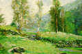 Original art for sale at UGallery.com | Glendalough Cemetery by Onelio Marrero | $1,000 | oil painting | 16' h x 20' w | thumbnail 4