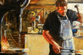 Original art for sale at UGallery.com | Hammer and Anvil by Onelio Marrero | $1,125 | oil painting | 18' h x 24' w | thumbnail 4