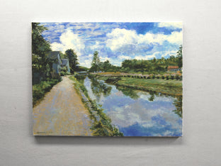 Original art for sale at UGallery.com | Lambertville Canal by Onelio Marrero | $1,000 | oil painting | 16' h x 20' w | photo 2