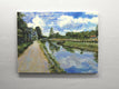 Original art for sale at UGallery.com | Lambertville Canal by Onelio Marrero | $1,000 | oil painting | 16' h x 20' w | thumbnail 2