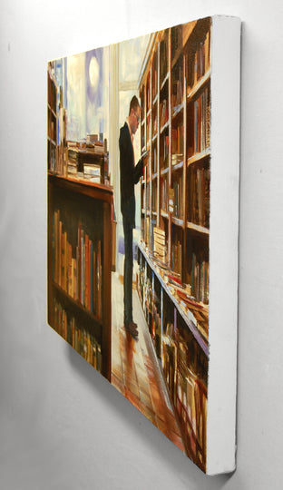 Original art for sale at UGallery.com | Literary Delights by Onelio Marrero | $1,125 | oil painting | 18' h x 24' w | photo 2