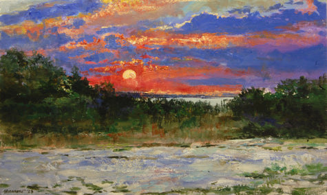 oil painting by Onelio Marrero titled Long Island Sunrise