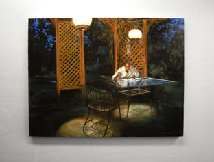 Original art for sale at UGallery.com | Night For Solitaire by Onelio Marrero | $1,975 | oil painting | 24' h x 30' w | photo 3